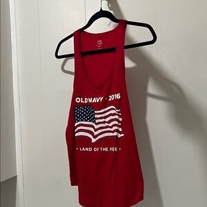 Old Navy Red Patriotic Tank Top